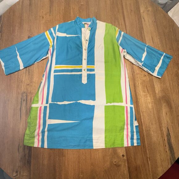 Catherine Ogust For Penthouse Gallery Multi-Colored Shirt Dress/Tunic Size Small - Picture 5 of 16